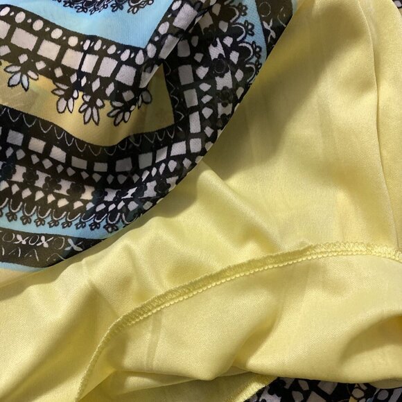 Anthropologie Maude Yellow Turquoise‎ Top Blouse  V-Neck Size Small - Picture 5 of 5